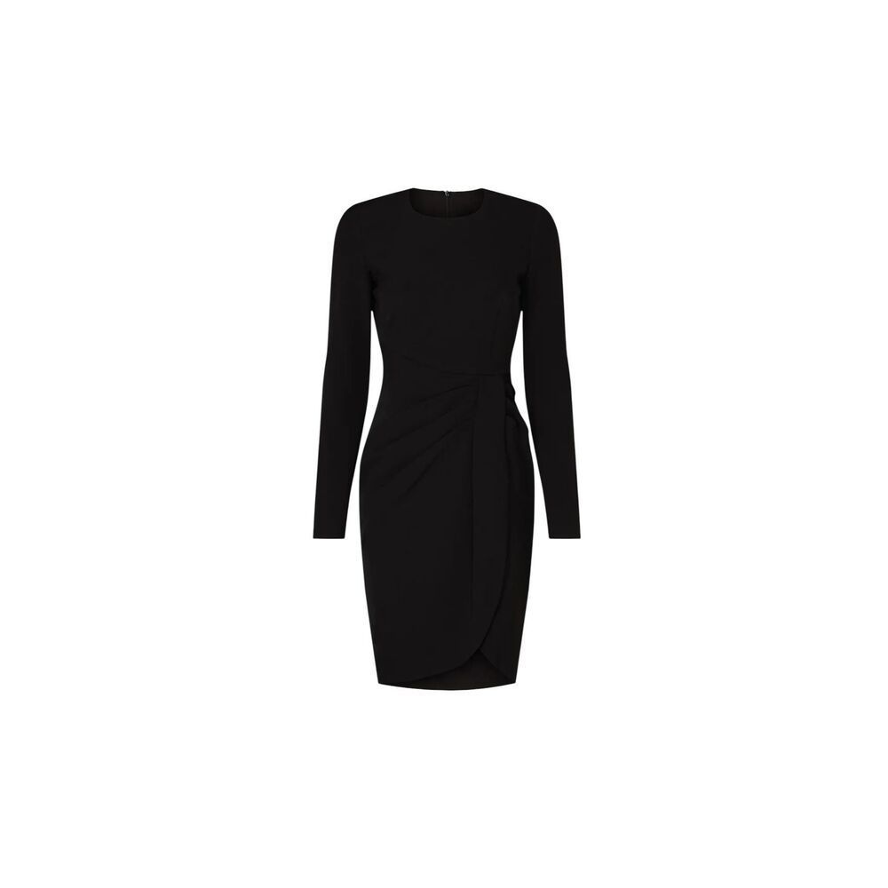 Black Halo Black Ivana Faux Wrap Sheath Dress Size 18 Msrp: $375